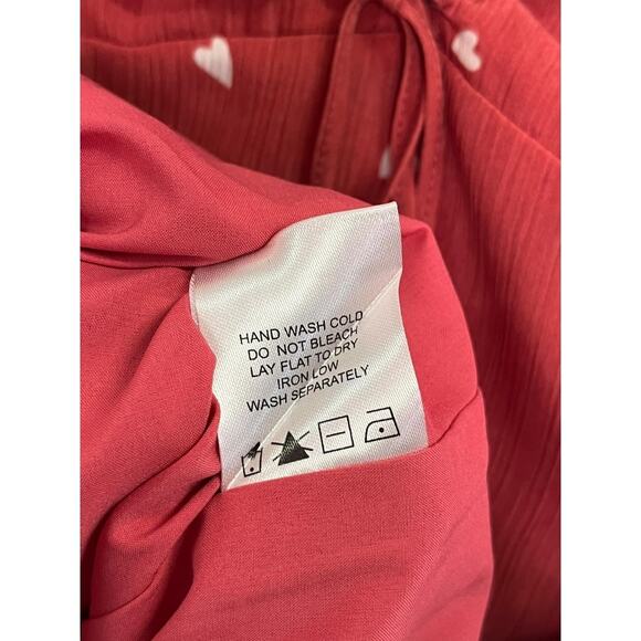 Super Down Revolve Dress Womens XS Red Heart Ruched Tie Mini Valentines Day Sexy - Picture 8 of 14